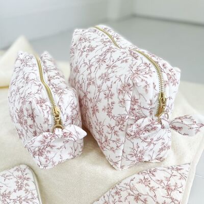 Borsa per il trucco rosa Jouy