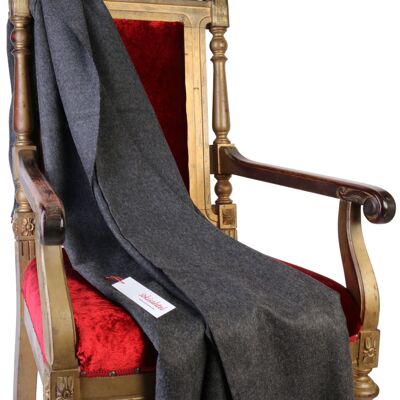 Alpaca wool dark gray plaid