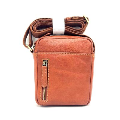Genuine Leather shoulder bag, for men, small size, art. VE4811