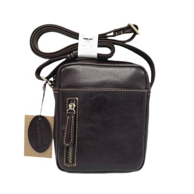 Bolso bandolera de piel auténtica, para hombre, tamaño pequeño, art. TA4811