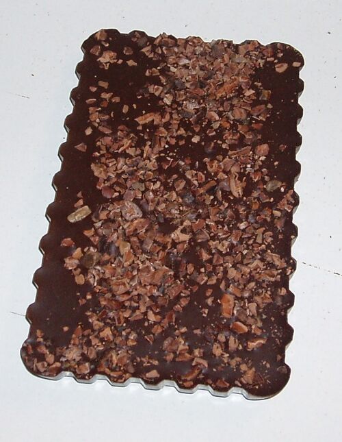 Tablette aux eclats de feves de cacao, BIO, 100g