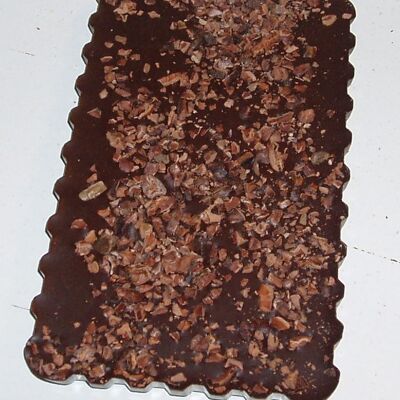 Tavoletta con granella di fave di cacao, BIOLOGICA, 100g