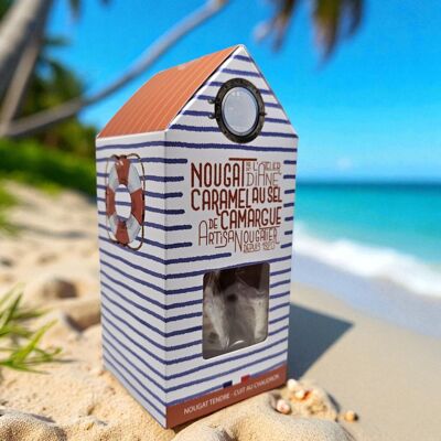 Turrón "Marinière" Suave Camarga caramelo salado Cabaña de playa 120g