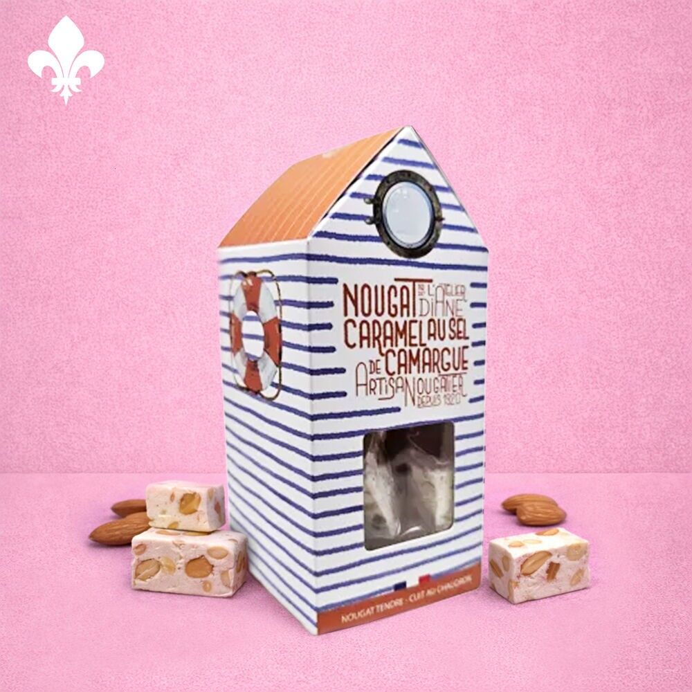 Nougat "Marinière" Soft Camargue salt caramel Beach cabin 120g