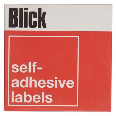 Paquete dispensador de pegatinas autoadhesivas Blick, 19 mm x 38 mm, rectangulares, blancas, 800 etiquetas