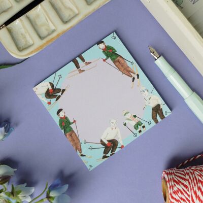 Blocco note Sciatore 10x10 cm