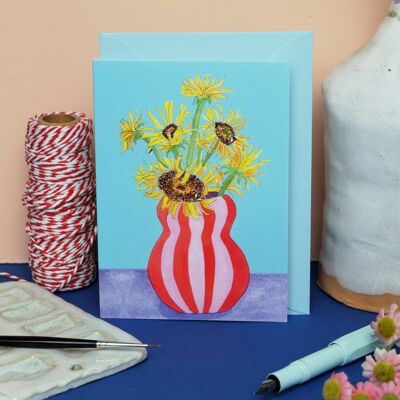 Biglietto di auguri girasoli