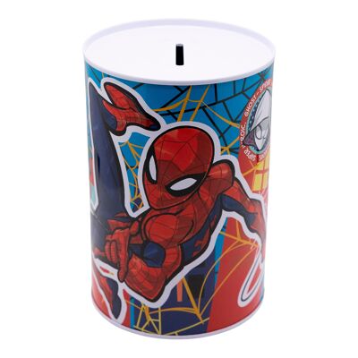 STOR METAL PIGGY BANK SPIDERMAN MOB RULES