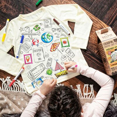 T-shirt à colorier pour les vacances d'été