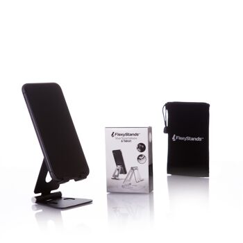 Support pour téléphone FlexyStand™ Noir | Sac de rangement GRATUIT 1