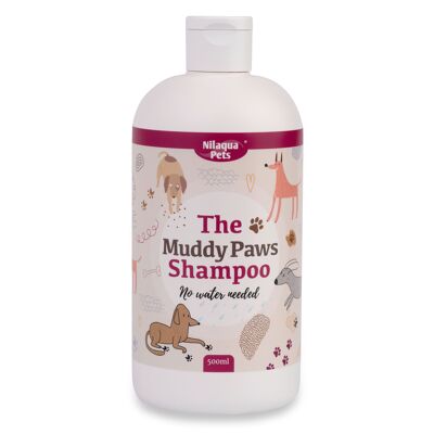 Nilaqua Pets Muddy Paws - Towel-Off Pet Shampoo 500ml for Grubby Mucky Paws