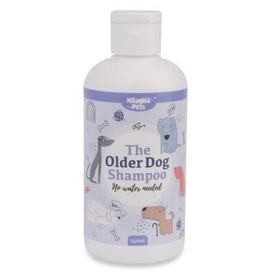 Shampooing doux pour chiens âgés Nilaqua Pets - Shampooing à enlever avec une serviette 240 ml