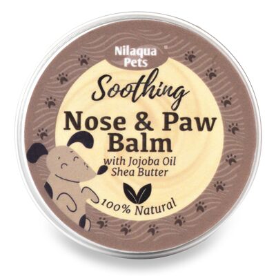 Bálsamo calmante de jojoba para nariz y patas Nilaqua | Bálsamo 100% natural para patas de perro | Bálsamo hidratante para patas, nariz y codos agrietados y secos | Jojoba para la piel con picazón en perros | Apto para lamer | Orgánico 30 ml
