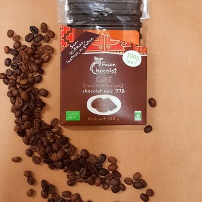 Tavoletta di cioccolato fondente al caffè, BIOLOGICO, 100g