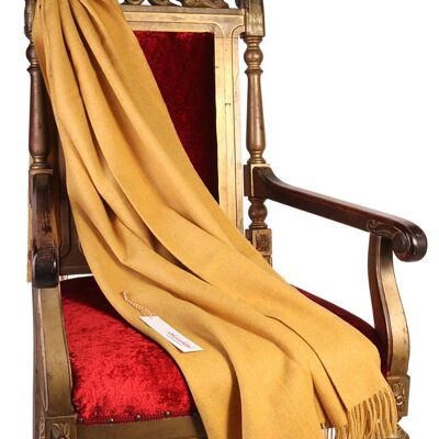 Alpaca wool yellow plaid