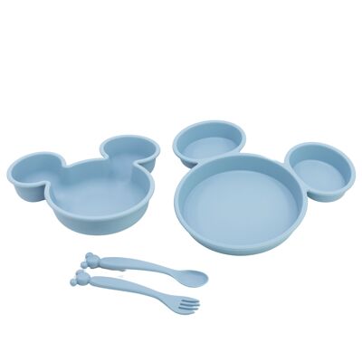 STOR SET TODDLER 4 PCS PP TABLEWARE CHARACTER SHAPE IN MICKEY MOUSE BOX