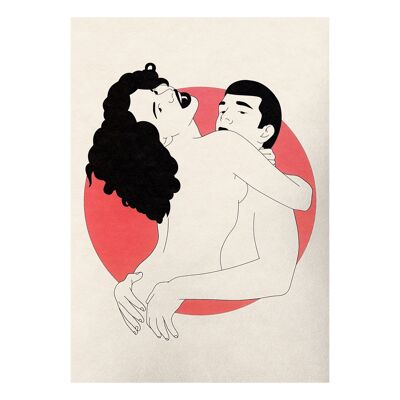 CIRCLE COUPLE 🖼️ PRINT A3 ILLUSTRATION GUILTY LOOK