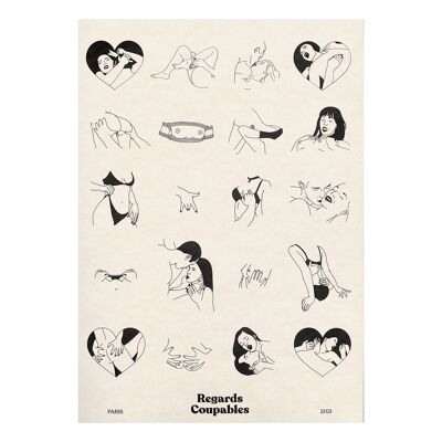 THE GOOD SEX 2021 #2 OLDSCHOOL 🖼️ PRINT A3 ILLUSTRATION REGARDS COUPABLES
