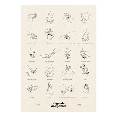 THE GOOD SEX 2025 #1 HANDS🖼️ PRINT A3 ILLUSTRATION GUILTY LOOKS