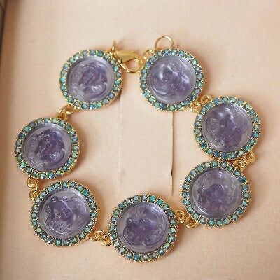 Pulseras con camafeo con cara de ángel de inspiración vintage