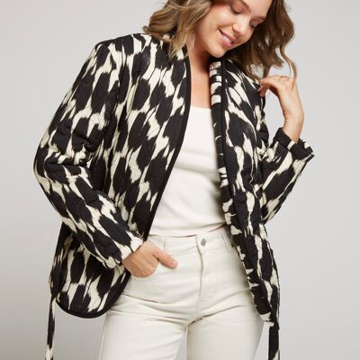 HERO2 - Printed Quilted Belted Jacket