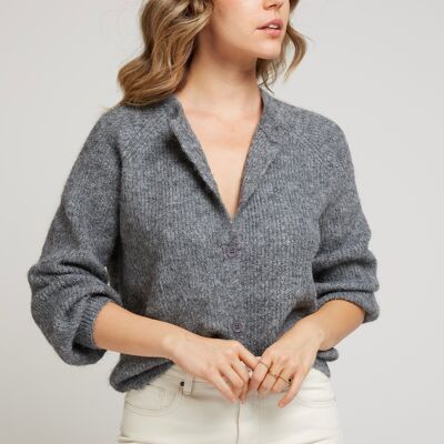 GIRAUD - Buttoned cardigan in soft textured knit