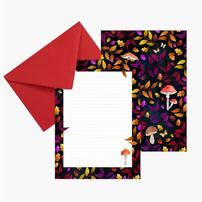 carta da lettere a forma di fungo