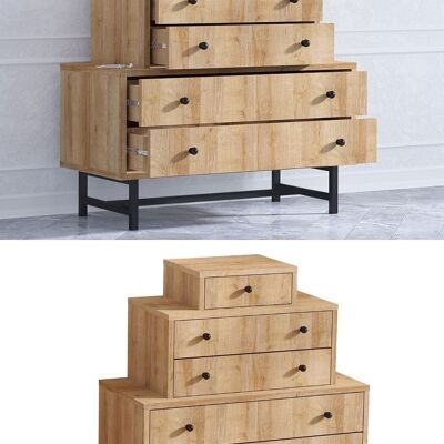 Decormet Tata Chest of Drawers – Sapphire Oak
