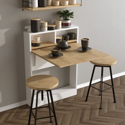 Scrivania multifunzionale con staffe Decormet - Rovere zaffiro