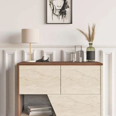 Consola Decormet Gwen Nogal - Travertino