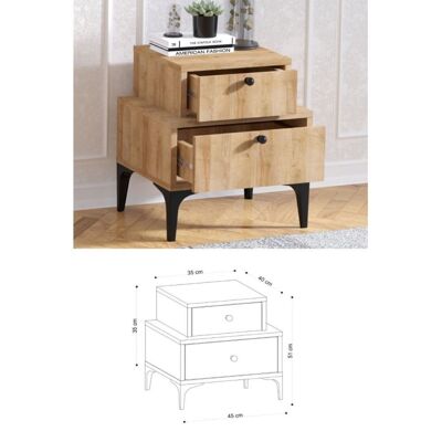 Decormet Albero Nightstand - Safir Oak