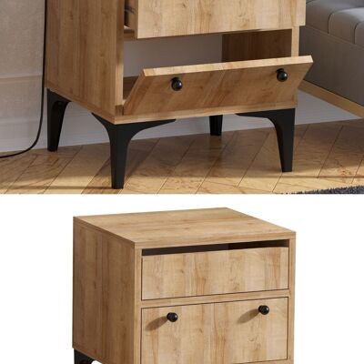 Decormet Orabella Nightstand – Sapphire Oak