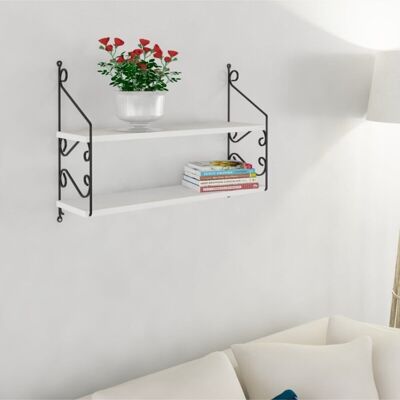 Ensemble d'étagères Decormet Seramoni, 2 étagères, 200 x 720 cm, blanc