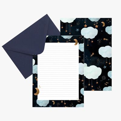 papel para escribir en forma de nube