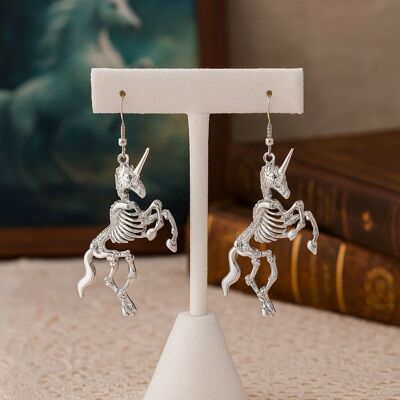 Unicorn Skeleton Earrings