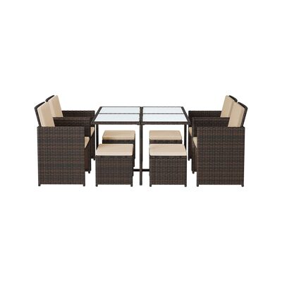 Balcony furniture set made of PE rattan