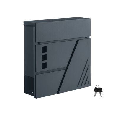 Wall mailbox with window anthracite