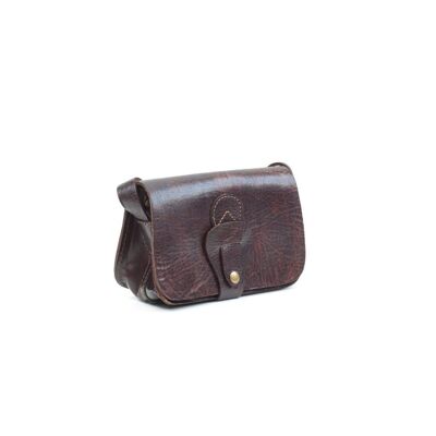Noah Leather Wallet Crossbody – Handmade Full-Grain Leather - dark brown