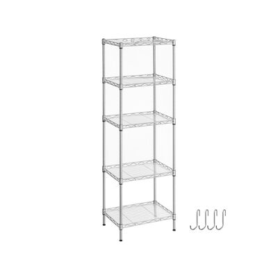 Kitchen shelf with 4 hooks