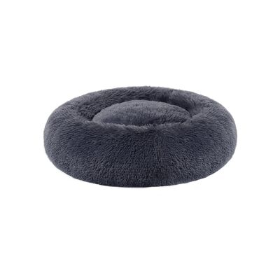 Panier rond pour chien gris foncé