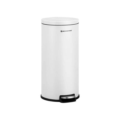 Pedal bin with lid white