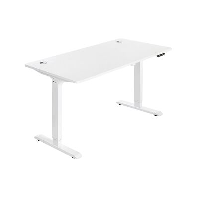 Bureau réglable en hauteur blanc