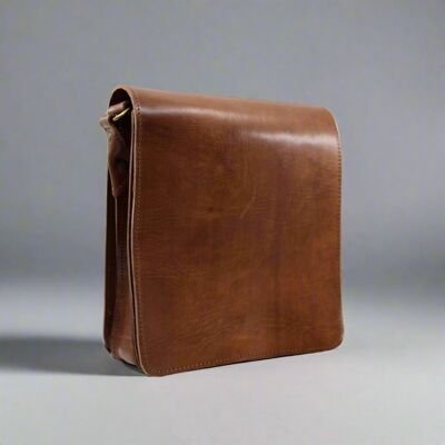 drew tan Light brown leather Midi Messenger Bag