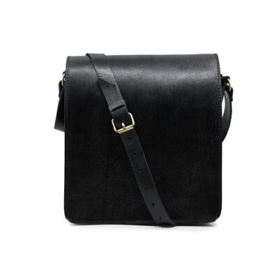 drew Black leather Midi Messenger Bag