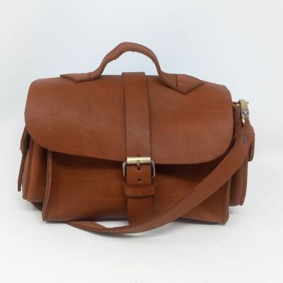 Borsa a mano in pelle Flora - Marrone chiaro