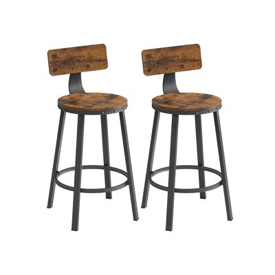 Set of 2 bark crucibles vintage bruin-zwart