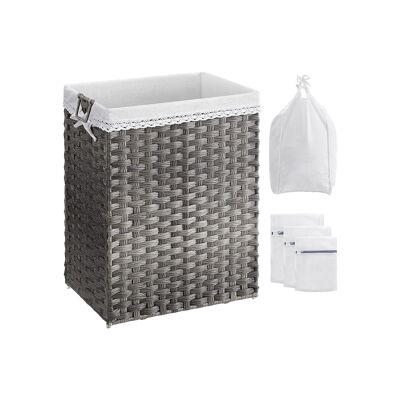 Cesto portabiancheria 90 L grigio