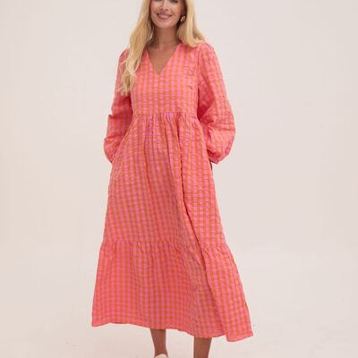 Kariertes Kleid Lina