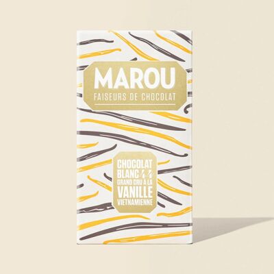 White Chocolate Tablet 44% Vietnamese Vanilla – 80 g – Authentic Creamy