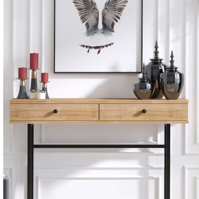 Tavolo consolle Decormet Esta – Eleganza scandinava in rovere zaffiro